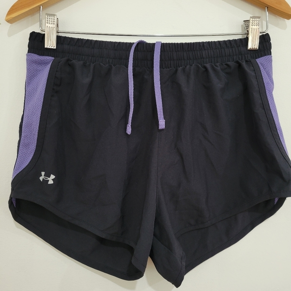 Under armour shorts black and lilac size S